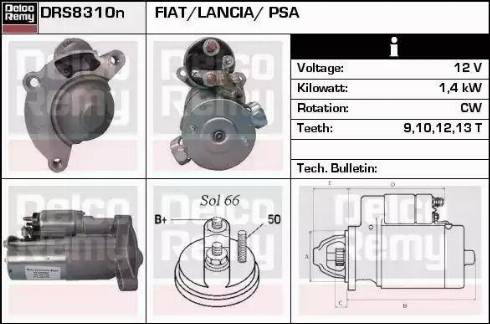 Remy DRS8310N - Стартер autospares.lv