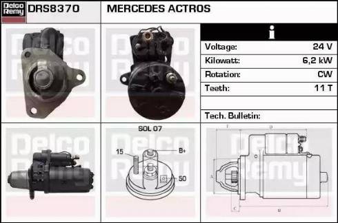 Remy DRS8370 - Стартер autospares.lv