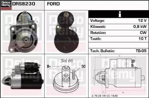 Remy DRS8230 - Стартер autospares.lv