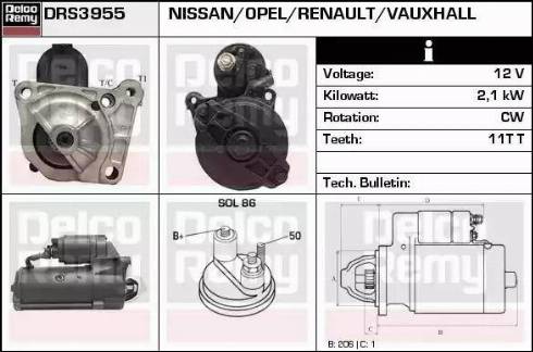 Remy DRS3955 - Стартер autospares.lv