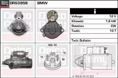 Remy DRS3958 - Стартер autospares.lv