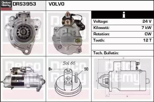 Remy DRS3953 - Стартер autospares.lv