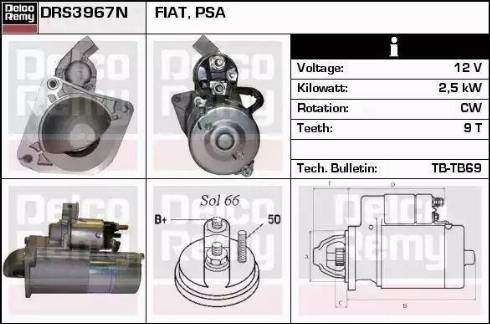 Remy DRS3967N - Стартер autospares.lv