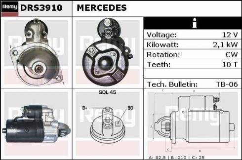 Remy DRS3910X - Стартер autospares.lv