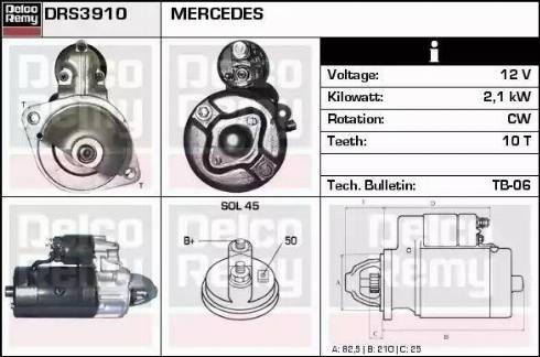 Remy DRS3910 - Стартер autospares.lv