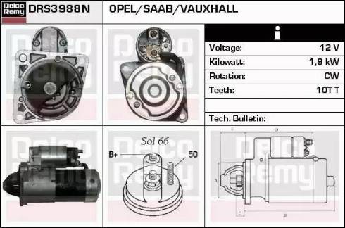 Remy DRS3988N - Стартер autospares.lv