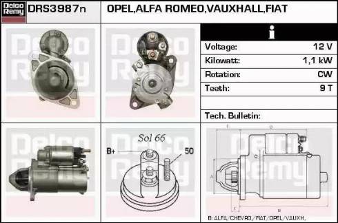 Remy DRS3987N - Стартер autospares.lv