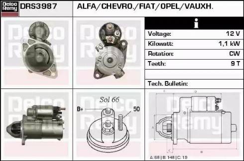 Remy DRS3987 - Стартер autospares.lv