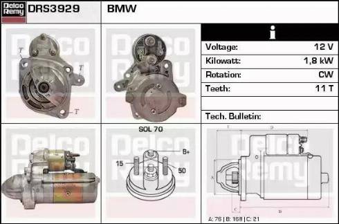 Remy DRS3929 - Стартер autospares.lv