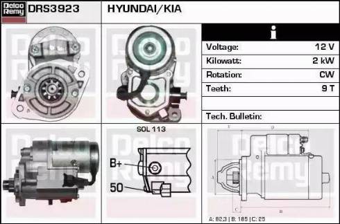 Remy DRS3923 - Стартер autospares.lv