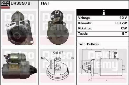 Remy DRS3979 - Стартер autospares.lv