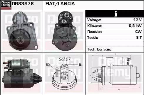 Remy DRS3978 - Стартер autospares.lv