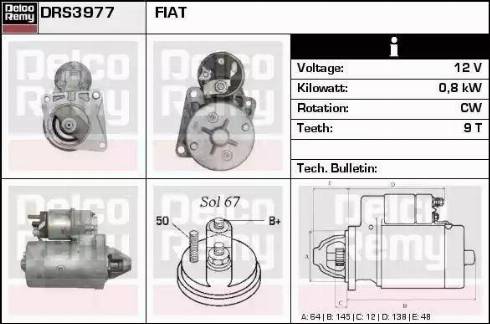 Remy DRS3977 - Стартер autospares.lv