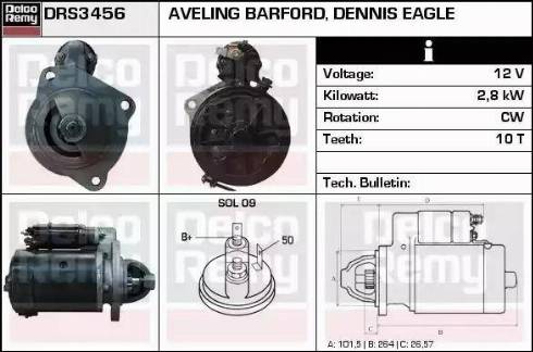 Remy DRS3456 - Стартер autospares.lv