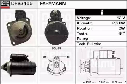 Remy DRS3405 - Стартер autospares.lv