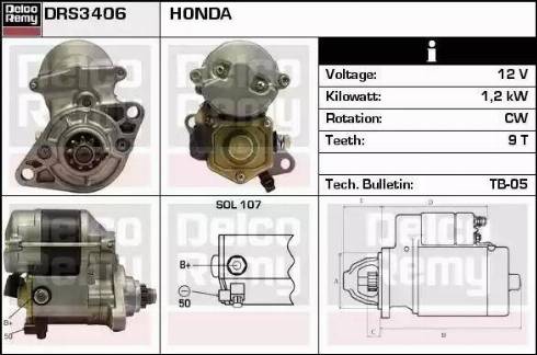 Remy DRS3406 - Стартер autospares.lv