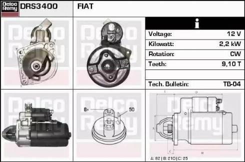 Remy DRS3400 - Стартер autospares.lv