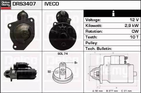 Remy DRS3407 - Стартер autospares.lv