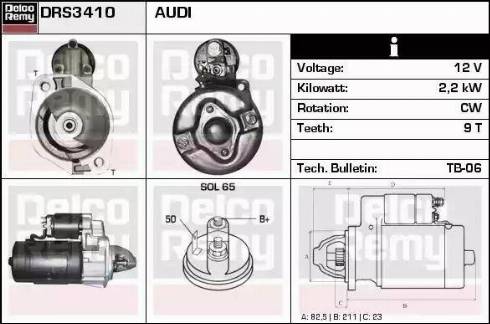 Remy DRS3410 - Стартер autospares.lv