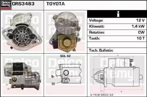 Remy DRS3483 - Стартер autospares.lv