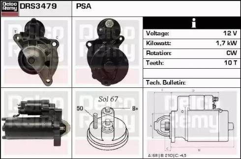 Remy DRS3479 - Стартер autospares.lv