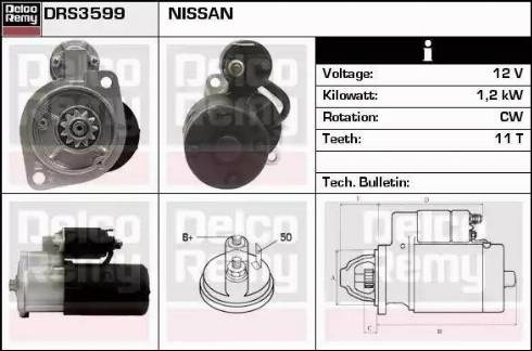 Remy DRS3599 - Стартер autospares.lv