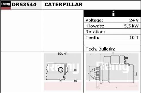 Remy DRS3544 - Стартер autospares.lv