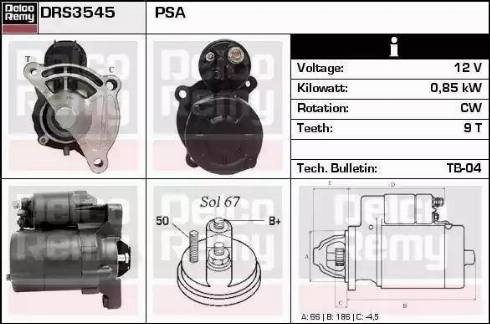 Remy DRS3545 - Стартер autospares.lv