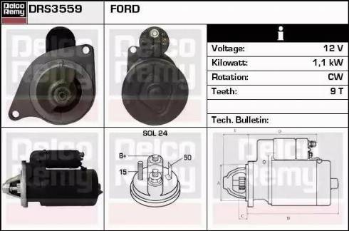 Remy DRS3559 - Стартер autospares.lv