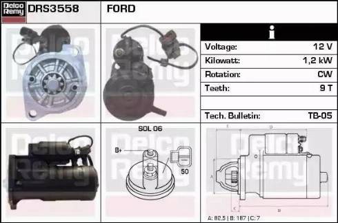 Remy DRS3558 - Стартер autospares.lv