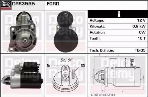 Remy DRS3565 - Стартер autospares.lv