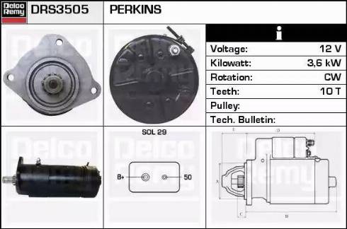 Remy DRS3505 - Стартер autospares.lv