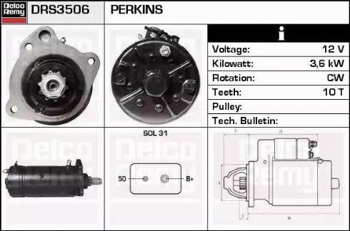 Remy DRS3506 - Стартер autospares.lv