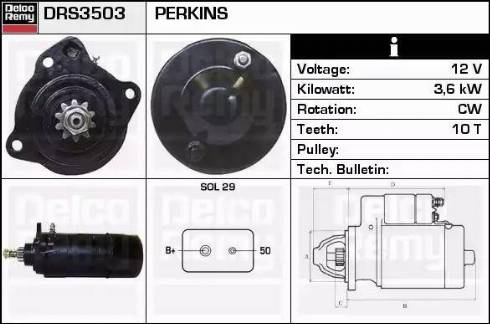 Remy DRS3503 - Стартер autospares.lv