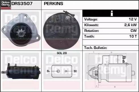 Remy DRS3507 - Стартер autospares.lv