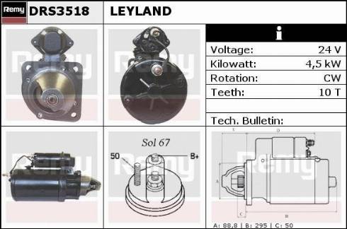 Remy DRS3518 - Стартер autospares.lv