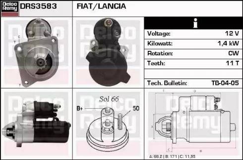 Remy DRS3583 - Стартер autospares.lv