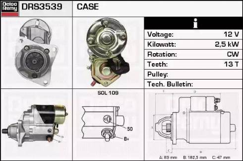 Remy DRS3539 - Стартер autospares.lv