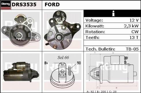 Remy DRS3535X - Стартер autospares.lv