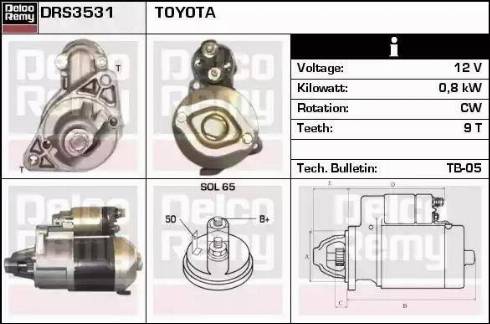 Remy DRS3531 - Стартер autospares.lv