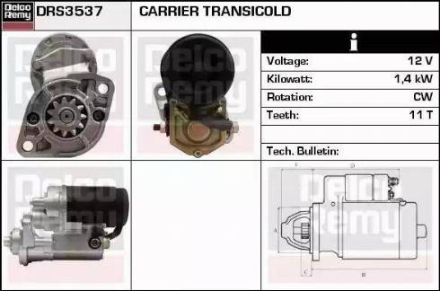 Remy DRS3537 - Стартер autospares.lv