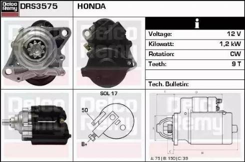 Remy DRS3575 - Стартер autospares.lv