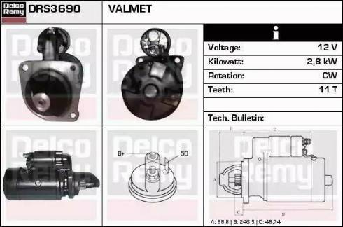 Remy DRS3690 - Стартер autospares.lv