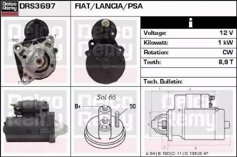 Remy DRS3697 - Стартер autospares.lv