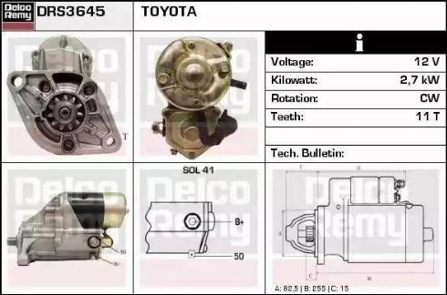 Remy DRS3645 - Стартер autospares.lv