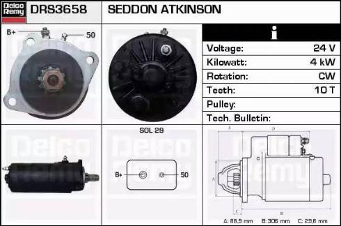 Remy DRS3658 - Стартер autospares.lv