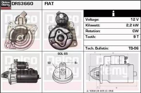 Remy DRS3660 - Стартер autospares.lv