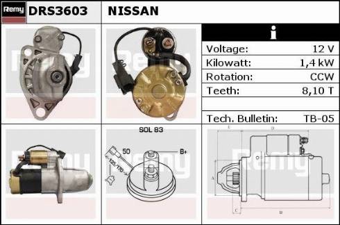 Remy DRS3603X - Стартер autospares.lv