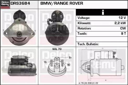 Remy DRS3684 - Стартер autospares.lv