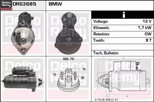 Remy DRS3685 - Стартер autospares.lv